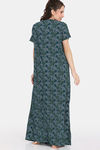 Rosaline Mellow Blooms Woven Full Length Nightdress - Greener Pastures — thumbnail 3